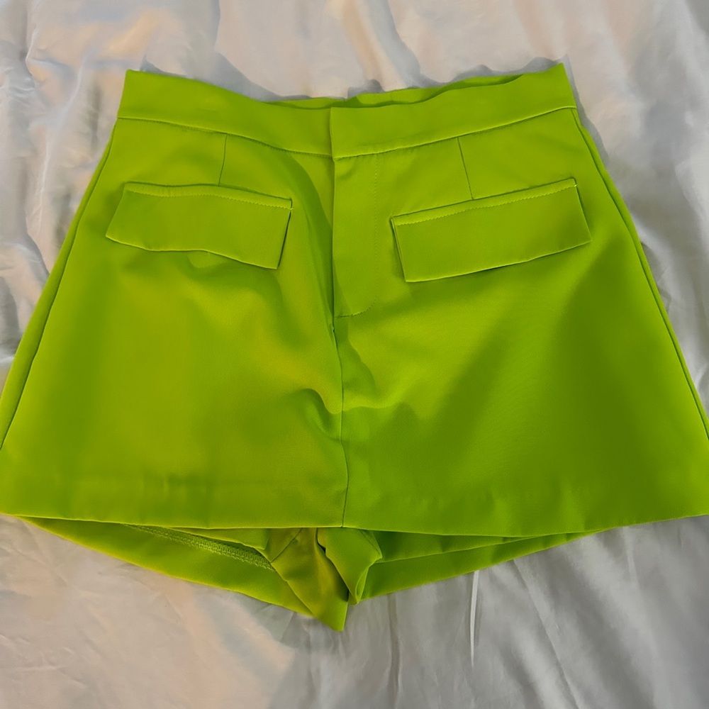 Neon green skort